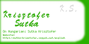 krisztofer sutka business card